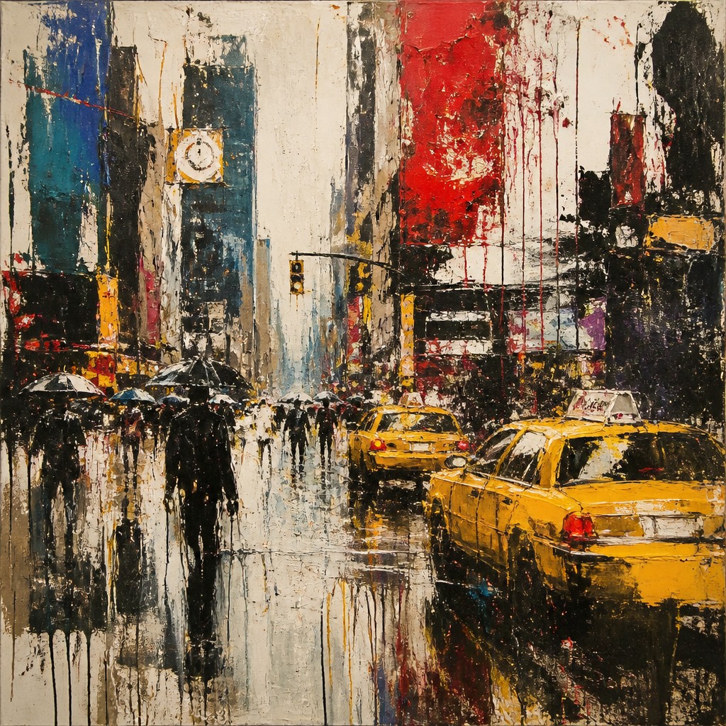 urban street with city activity