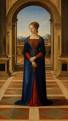 full-length portrait of an elegant figure