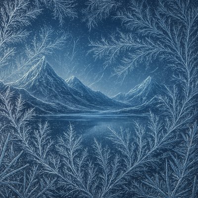 serene landscape with mountains and water