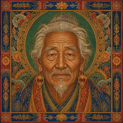 close-up portrait of an elderly person with expressive weathered features