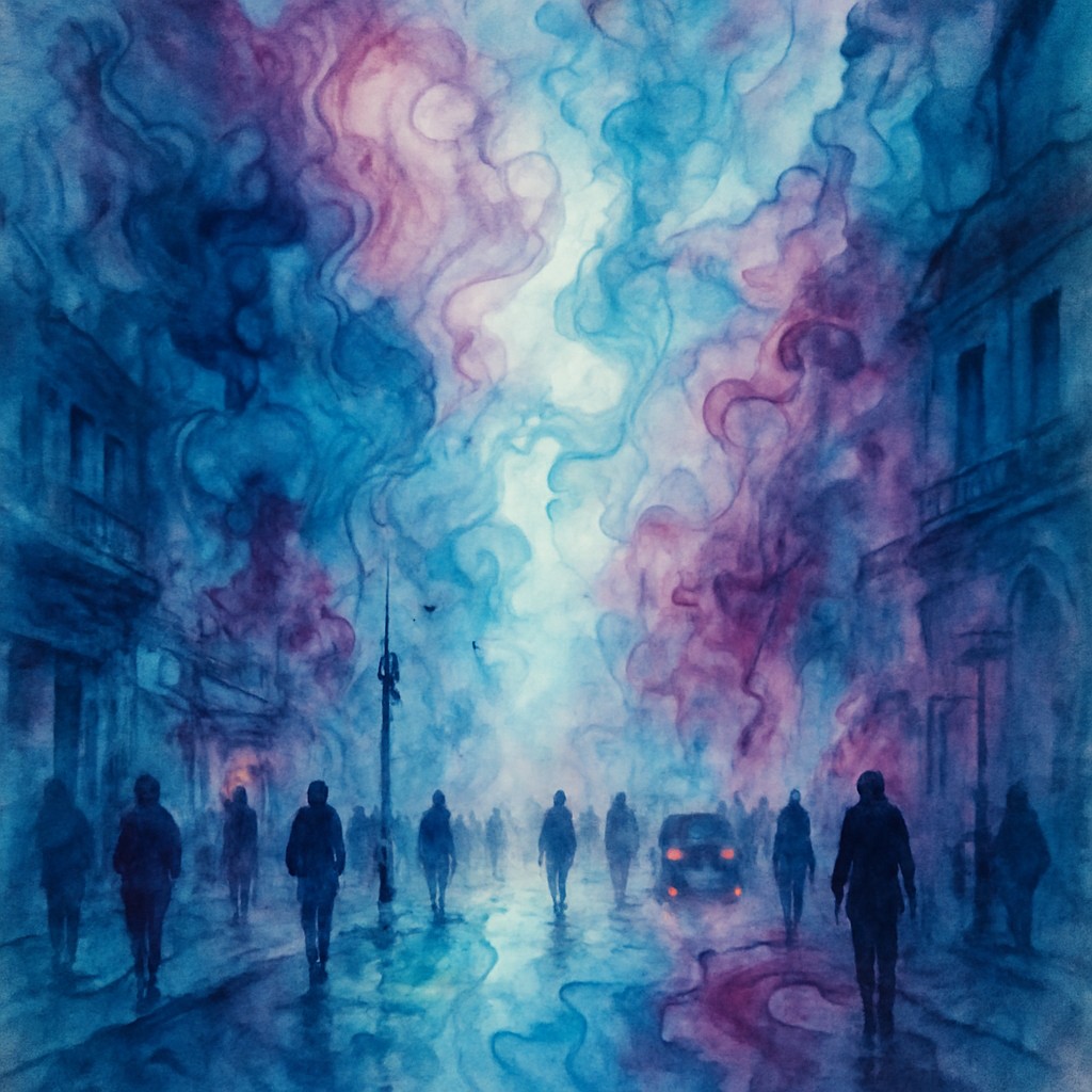 urban street with city activity
