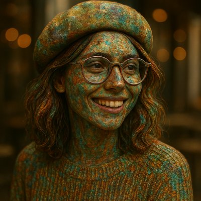 Oxidation Gradient Metalwork Style Transfer Example
