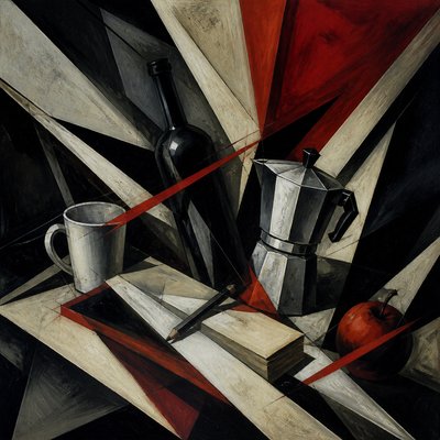 still life with everyday objects — Tension Art Style