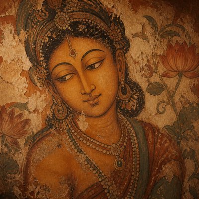 Ancient Indian Mural Art Style 1
