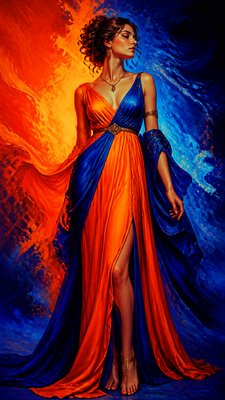 full-length portrait of an elegant figure