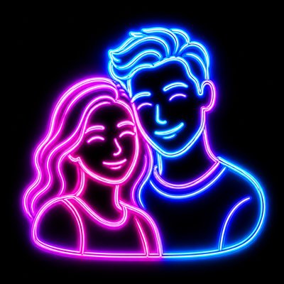 portrait of two people together