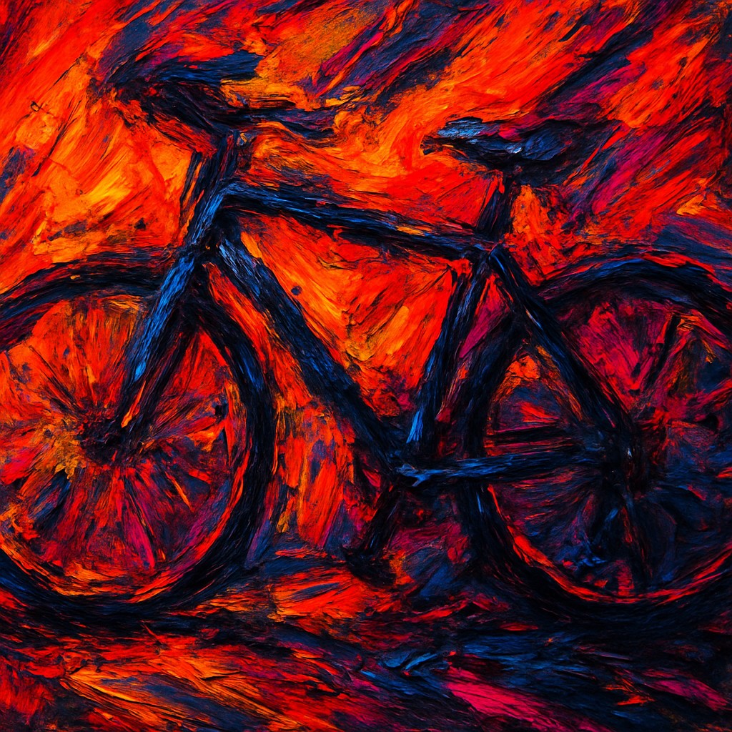 bicyle resting against a wall