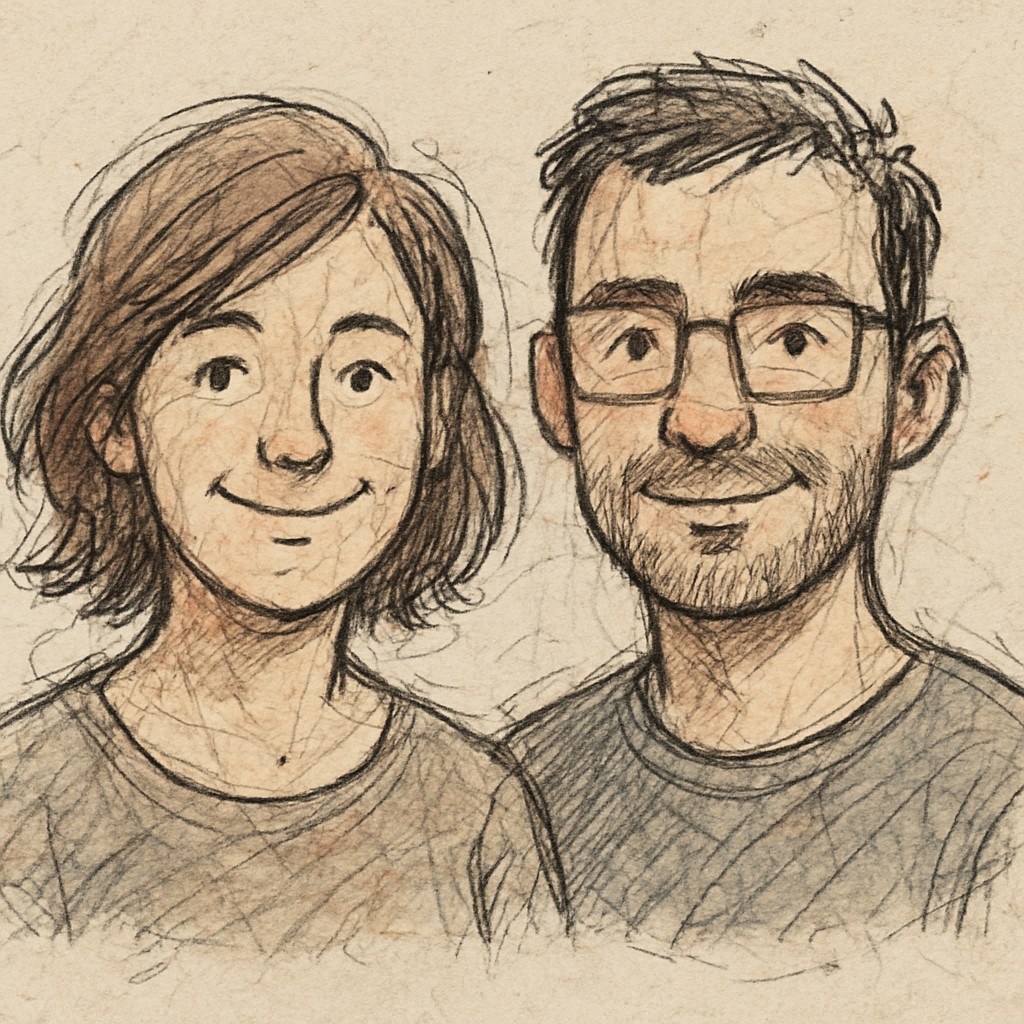 portrait of two people together