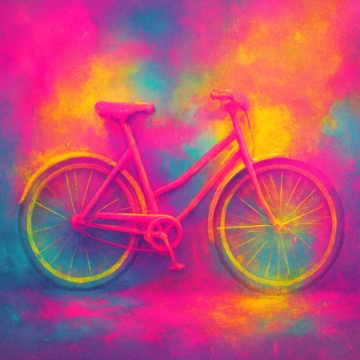 bicyle resting against a wall