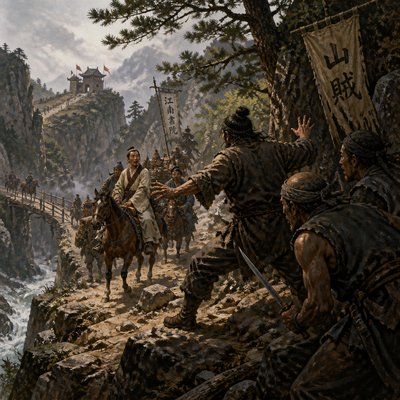 wide landscape with natural scenery — Narrative Art Style