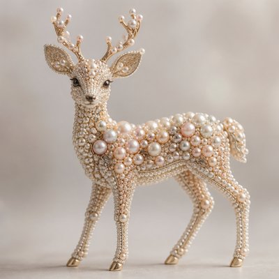 animal standing in natural pose — Pearl Jewelry Style