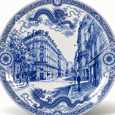 Ming Porcelain Art Style Style Transfer Example
