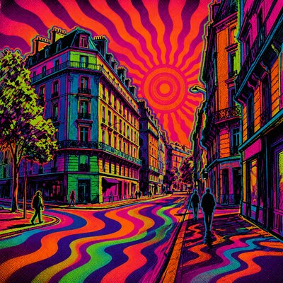 Psychedelic Poster Design Style Transfer Example