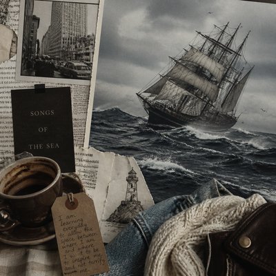 sailing ship on a stormy sea