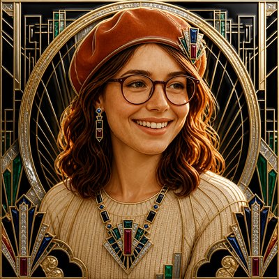 Art Deco Jewelry Design Style Transfer Example