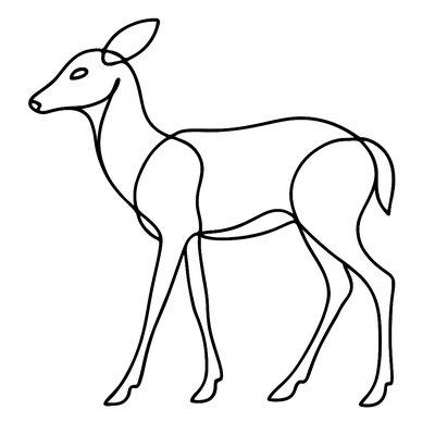 animal standing in natural pose