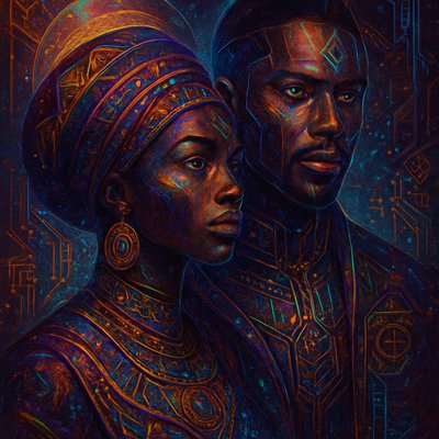 portrait of two people together