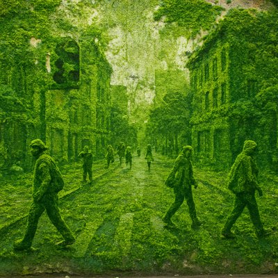 urban street with city activity