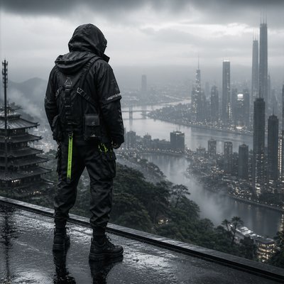 wide landscape with natural scenery — Techwear Fashion