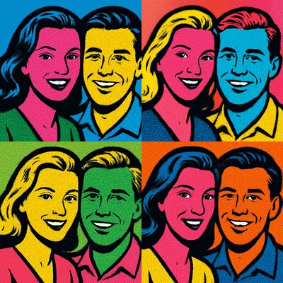 portrait of two people together