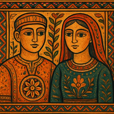 portrait of two people together
