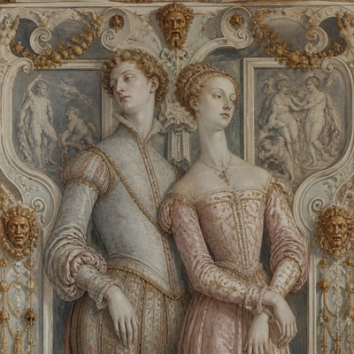portrait of two people together