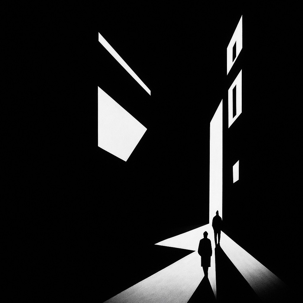 Light and Shadow Minimalism Art Style Style Transfer Example