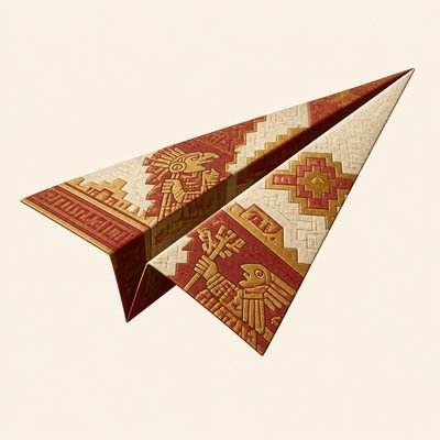 a paper plane, clean minimal composition on a plain background, no text