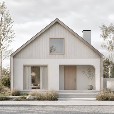 house with front view — Scandinavian Furniture Art