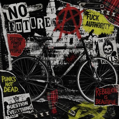 bicyle resting against a wall — Punk Aesthetic