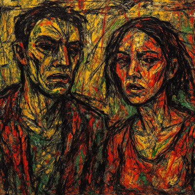 portrait of two people together