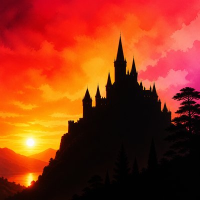 majestic castle on a hilltop