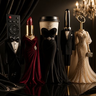 still life with everyday objects — Formal Evening Wear Fashion