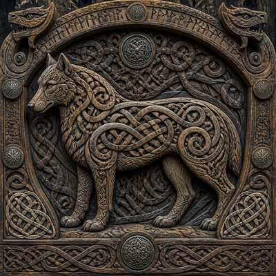 animal standing in natural pose — Viking Art Style