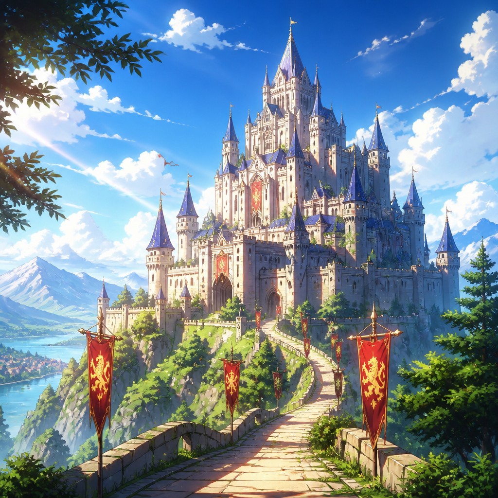 majestic castle on a hilltop