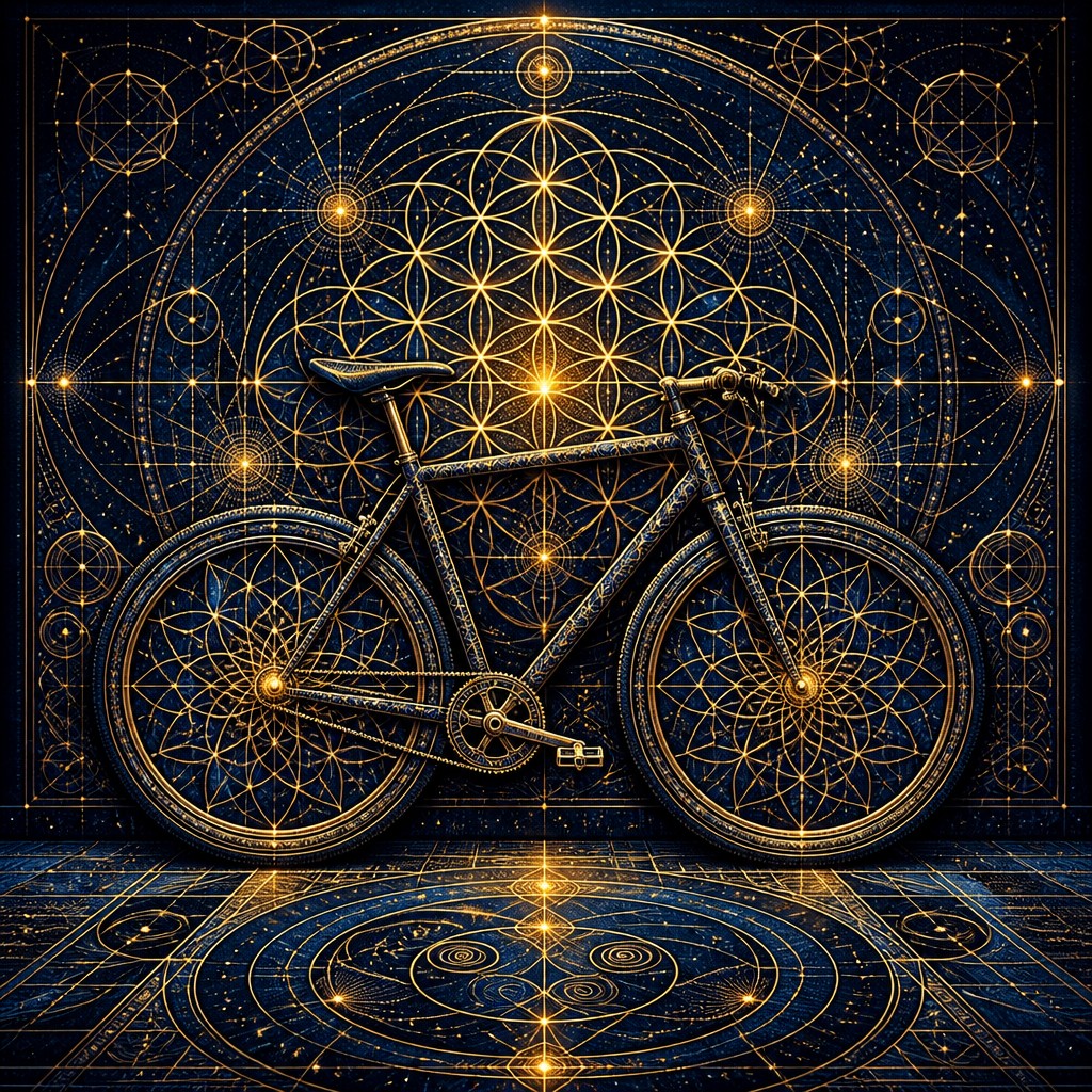 bicyle resting against a wall