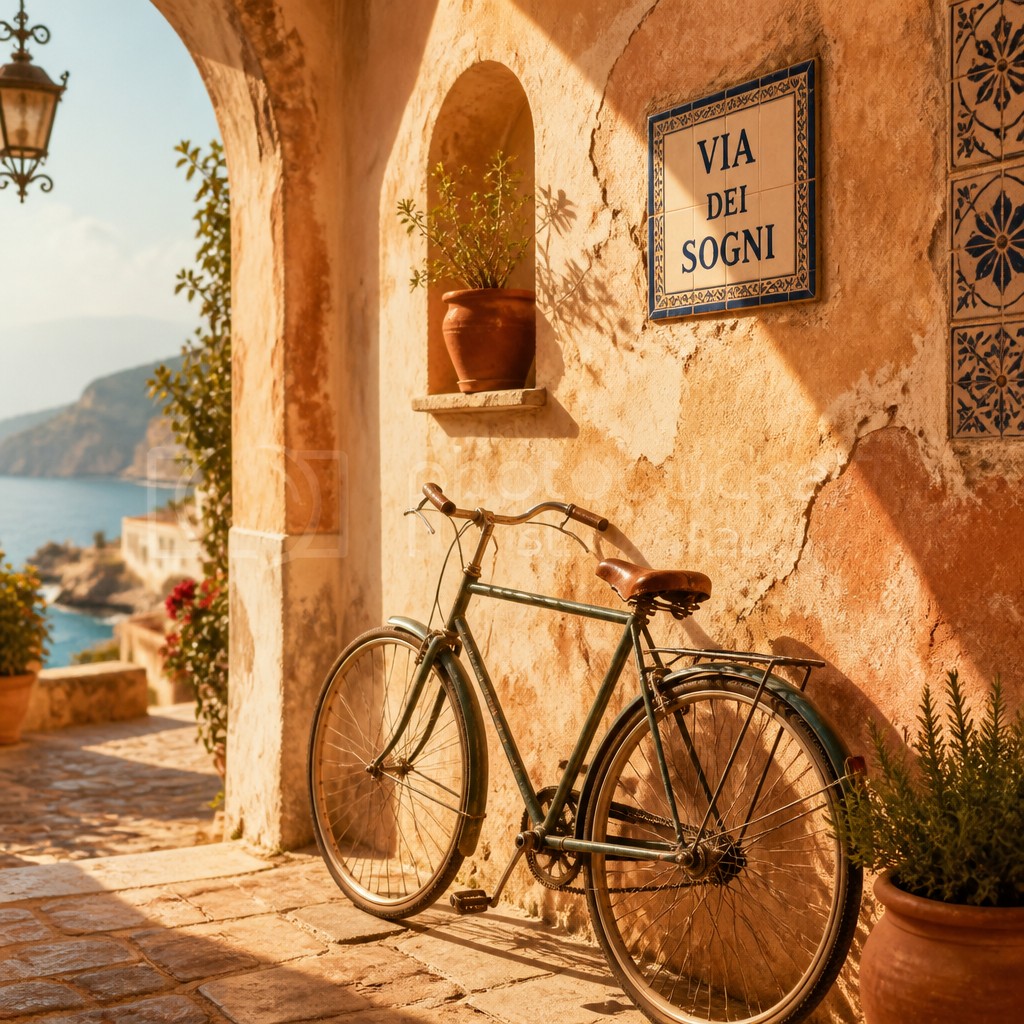 bicyle resting against a wall