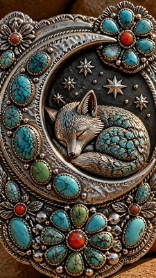 a sleeping baby fox curled on a crescent moon among soft stars, gentle and warm, no text