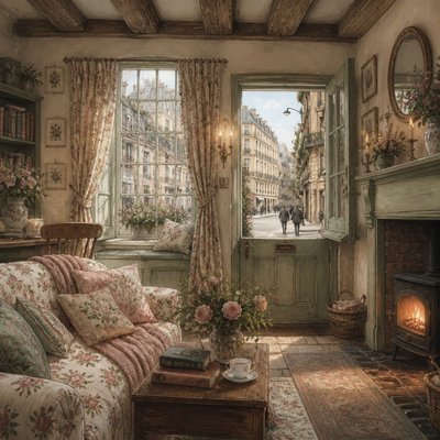 English Cottage Interior Design Style Transfer Example