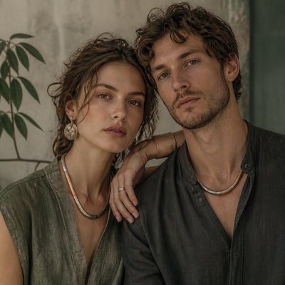 portrait of two people together