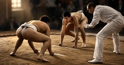 a couple of people that are standing in the dirt