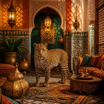 animal standing in natural pose — Moroccan Interior Design