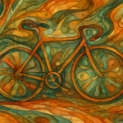 bicyle resting against a wall