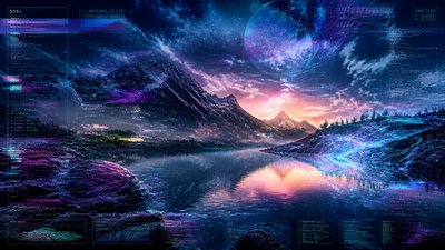 sweeping panoramic landscape with a dramatic sky