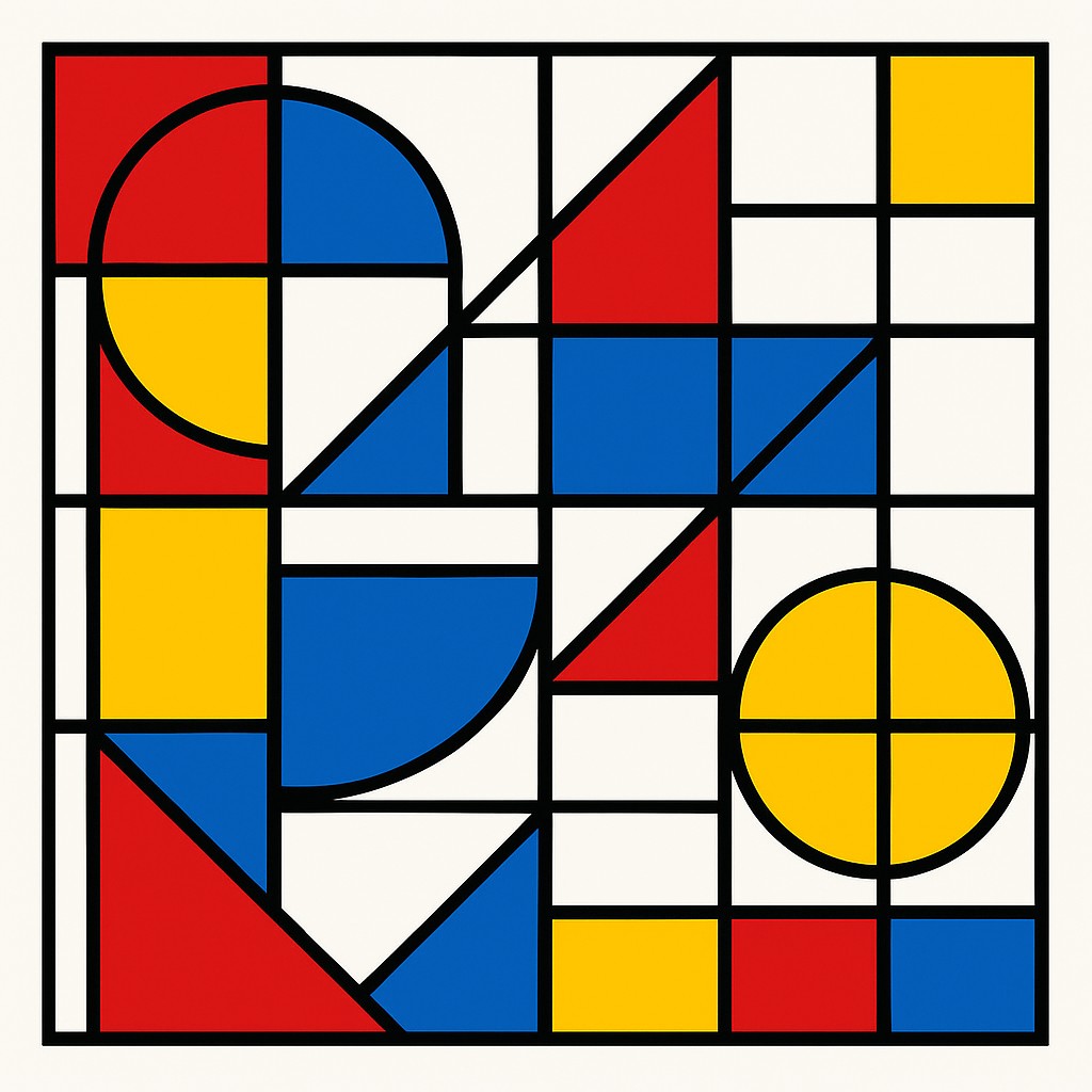 Bauhaus Geometric Art Style Transfer Example