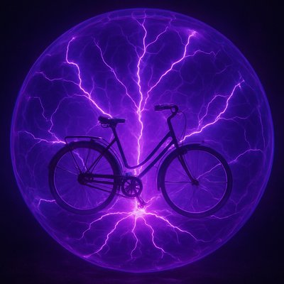 bicyle resting against a wall
