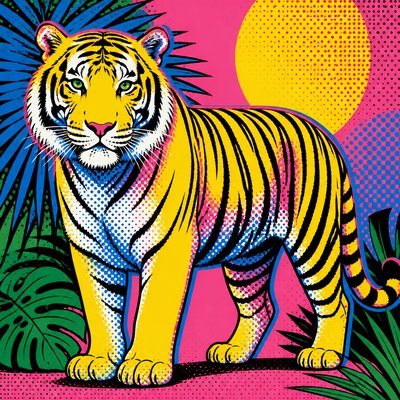 animal standing in natural pose — Pop Art Still Life Art Style