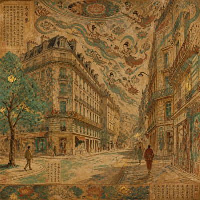Dunhuang Art Style Style Transfer Example