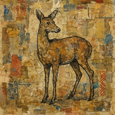 animal standing in natural pose