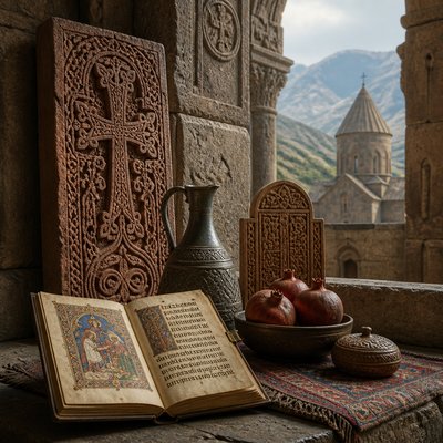 still life with everyday objects — Armenian Art Style